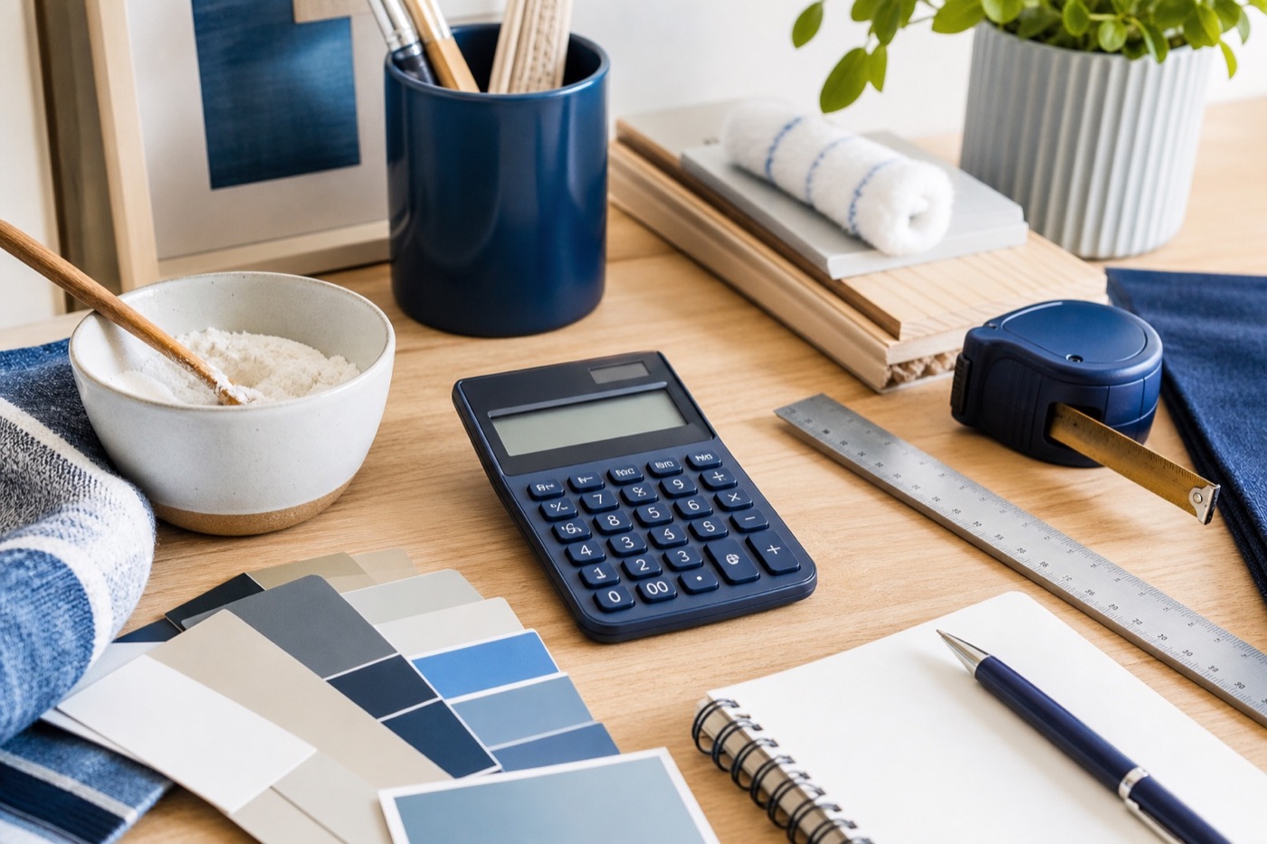 Calculator with home measuring, painting and recipe tools